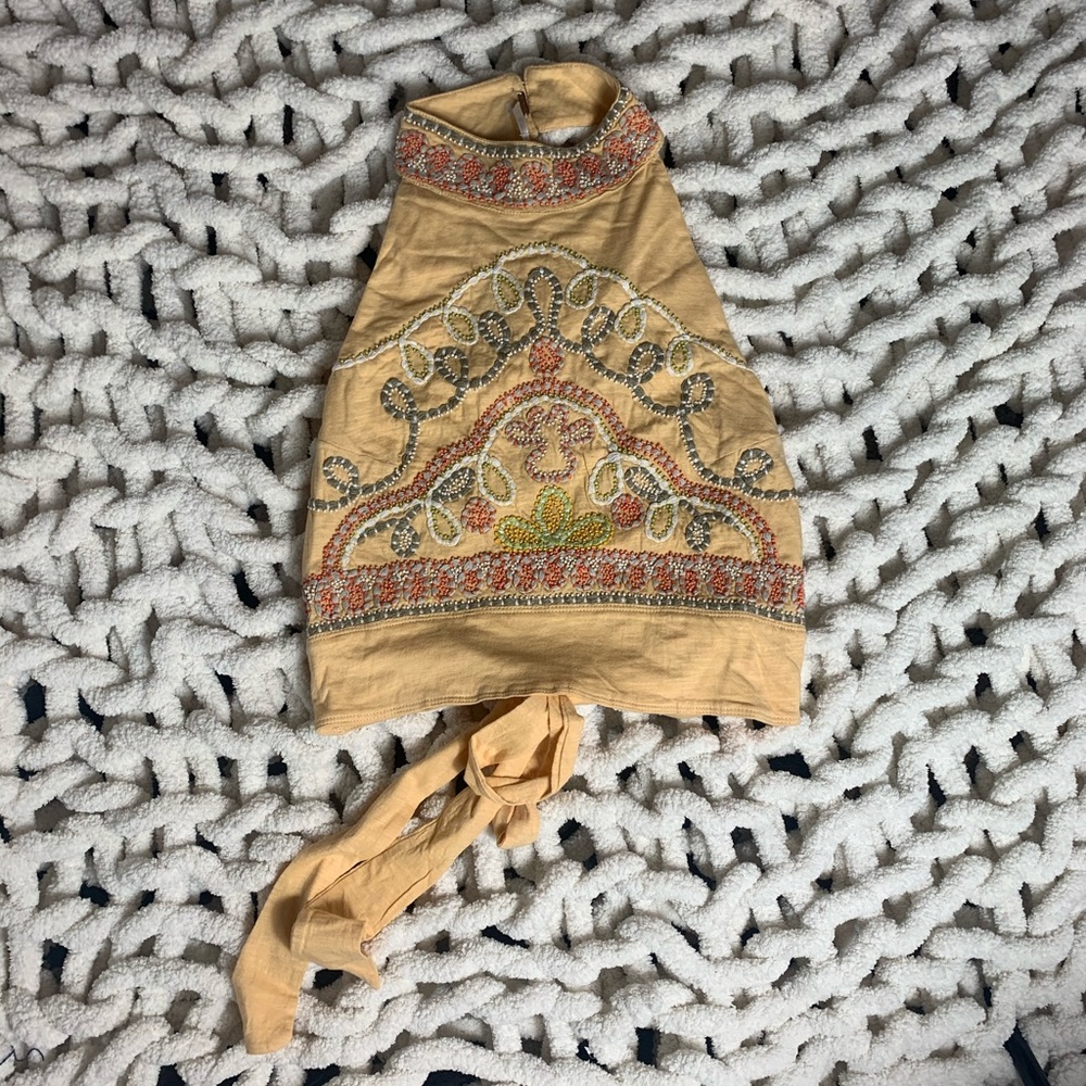 Free People GOA Tank/Crop Top Yellow